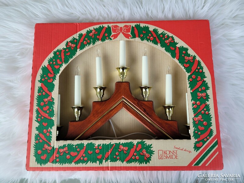 Christmas retro pyramid row of candles Advent window decoration candle row lamp