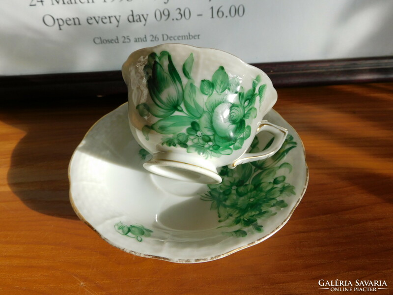 Herend green tulip coffee (mocha) set