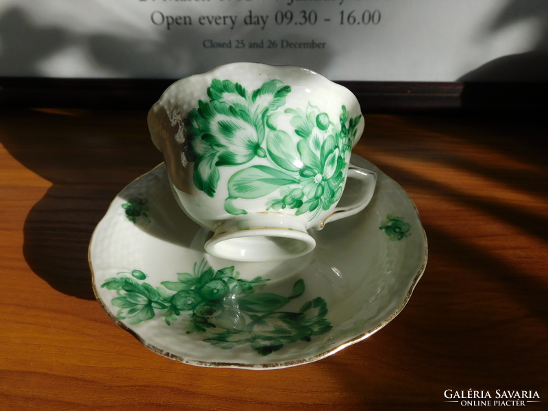 Herend green tulip coffee (mocha) set