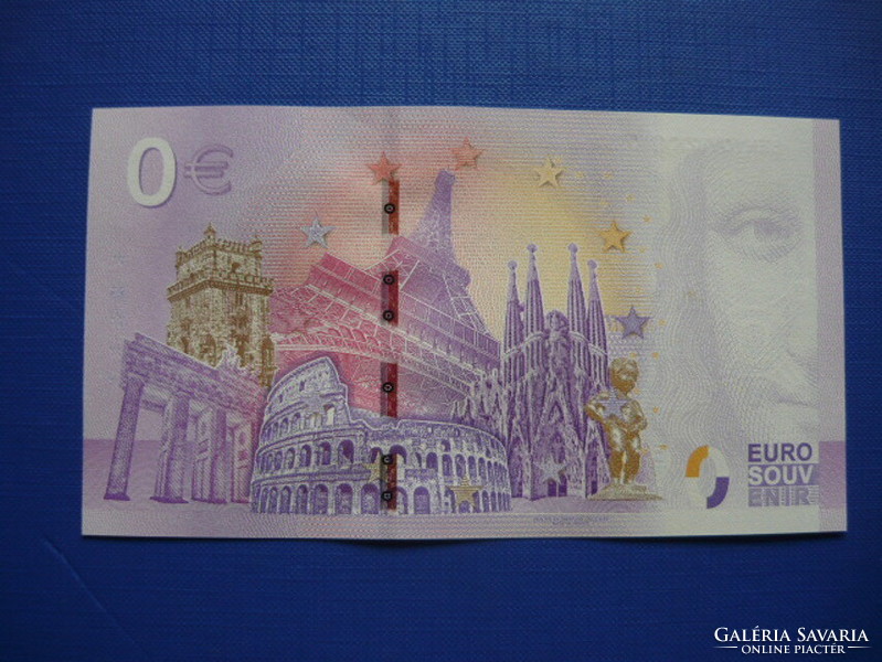 Italy 0 euro 2019 attractions of Italy rome pisa venice! Rare commemorative paper money! Ouch!