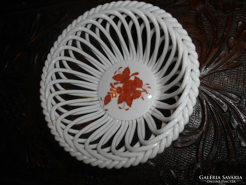 Herend porcelain bowl with Aponyi pattern basket shape 11.5 cm