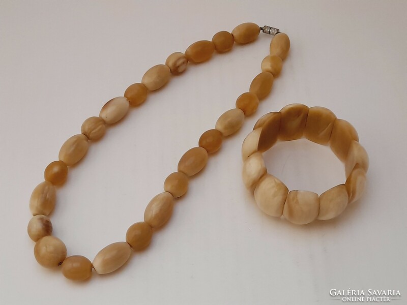 Horn necklace and bracelet, 2 in one