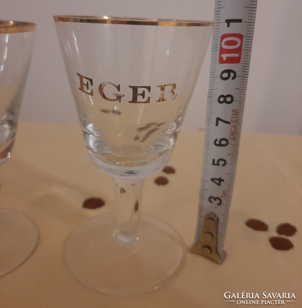 Eger felirat üvegpohár 11 cm; 10,5 cm