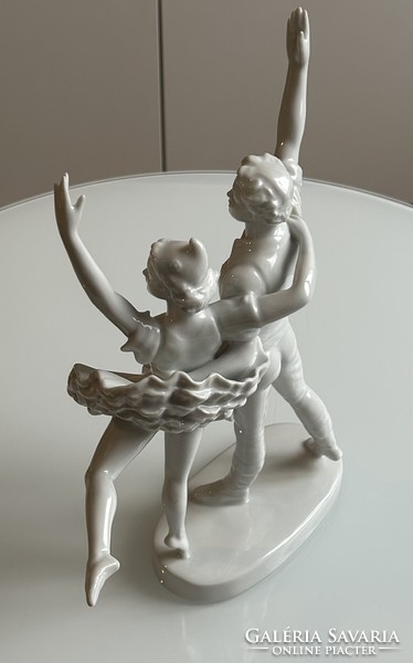 Flames of Paris ballet pair of porcelain sculptures from Herend