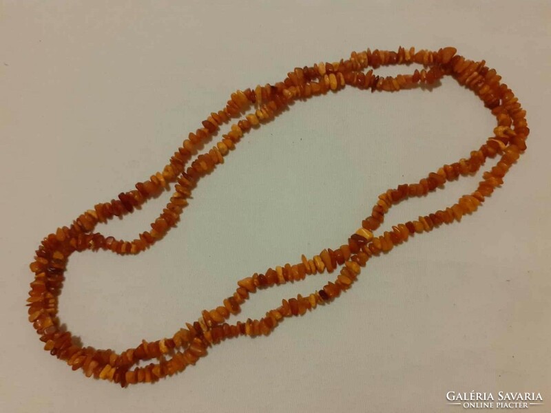 Old very long amber necklace