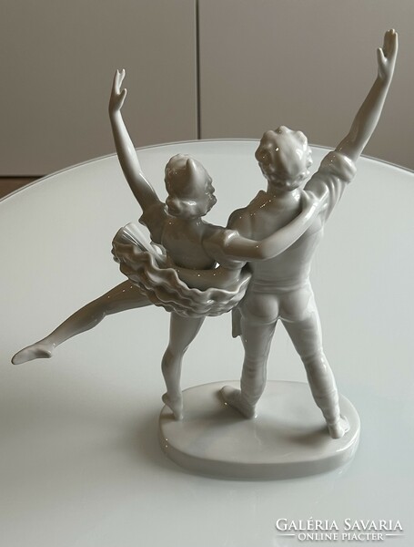 Herendi Párizs lángjai balett pár porcelán szobor