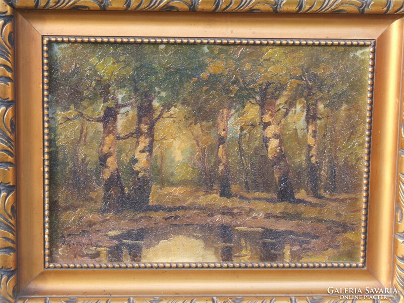 Birch forest, oil painting (722882)