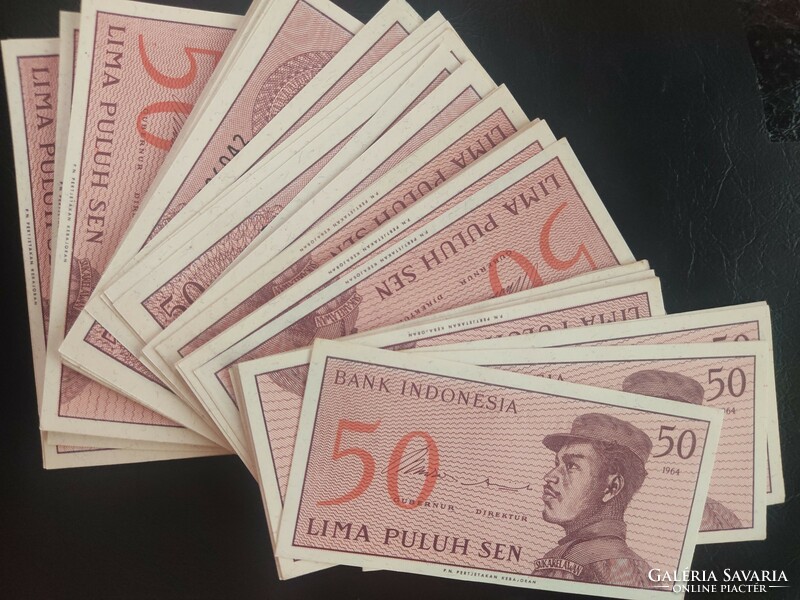 Indonézia 50 Sen. 100 db.