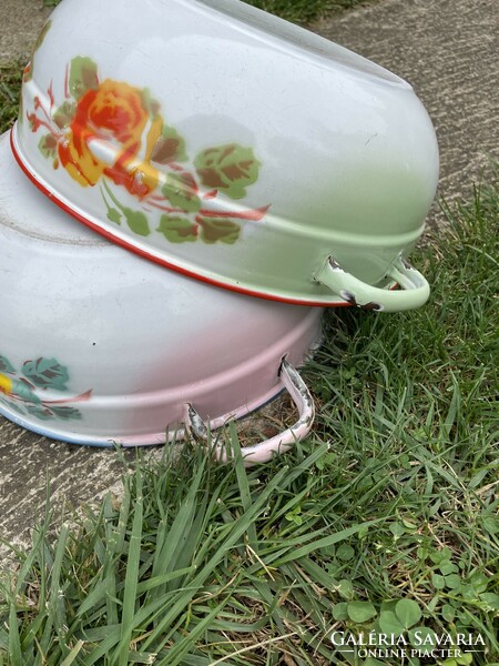 Lampart rose flower bowl peasant bowl nostalgia piece, rustic decoration