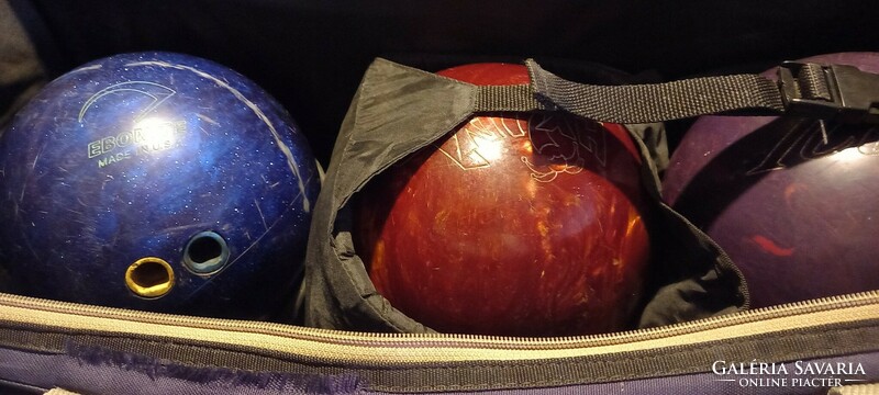 3db bowling golyó táskával