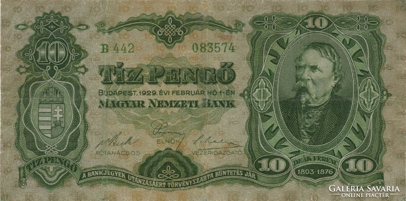 10 Pengő 1929 restored 2.