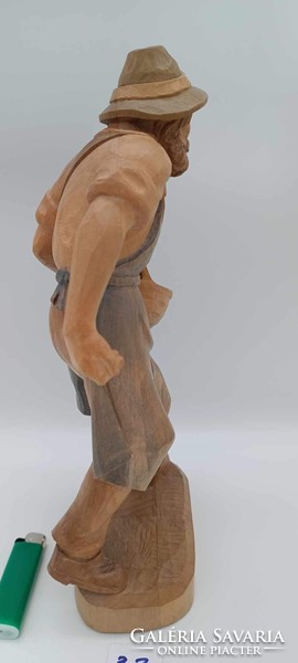 Painted wooden sculpture