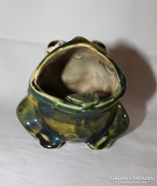 German ceramic frog ashtray