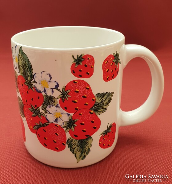 Strawberry pattern German porcelain mug cup with strawberry strawberry pattern
