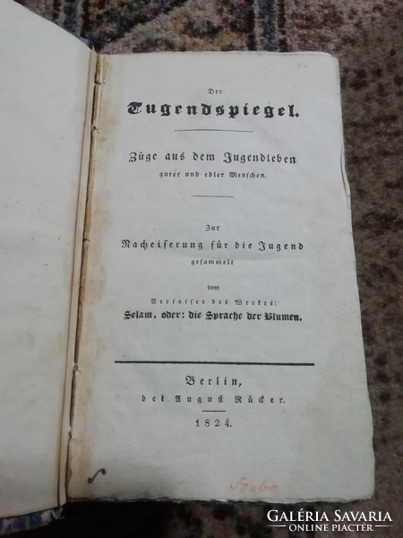 Tugendspiegel 1824 Ritka a képeken látható állapotban