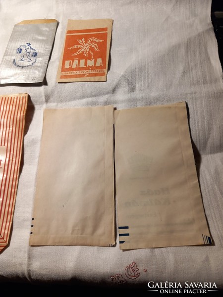 6 old-fashioned bags of flour, tea, candy, palm cigarette pouch