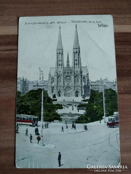 Bécs, Wien, Votivkirche, 99 méter magas, 1907-ből