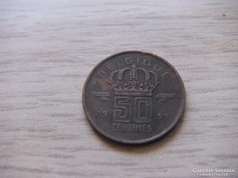 50 Cents 1953 Belgium