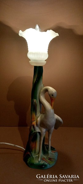 Kerámia gém asztali lámpa régi ALKUDHATÓ Art deco design