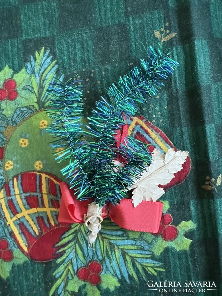 Old Christmas tree decoration with elf or dwarf mushroom