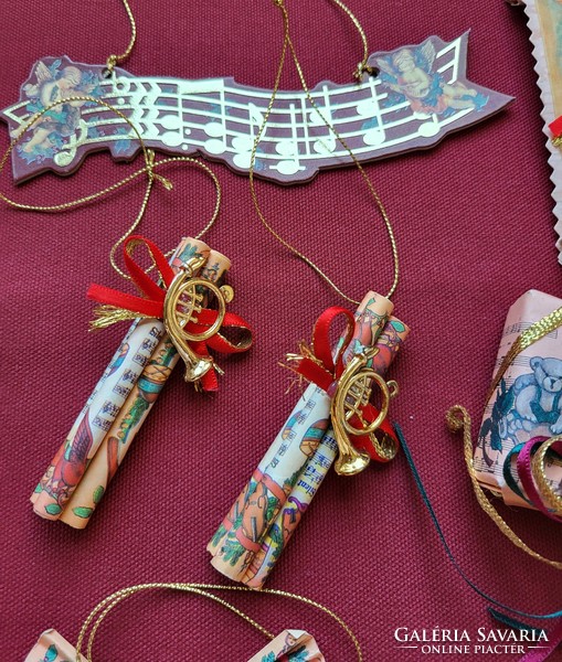 Christmas ornament musical instruments Christmas tree decoration violin drum trombone trumpet decoration accessory