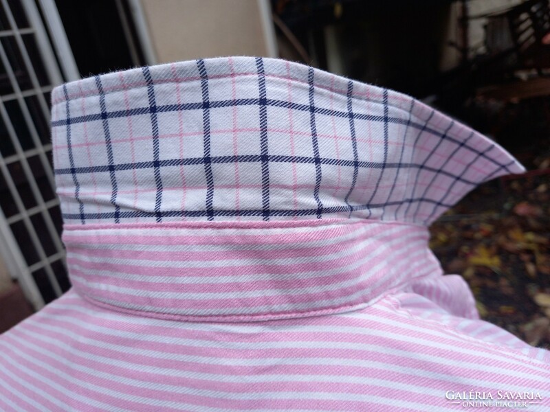 Csikos női pamut blúz márka / Női luxus ing mandzsetta gyöngyház gombokkal  méret: 40.