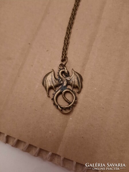 Medical metal, stainless steel, antique gold color, dragon pendant necklace, negotiable