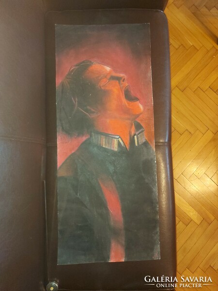 Bryan Adams, szignós festmény, pasztell, karton, kb.40x100 cm