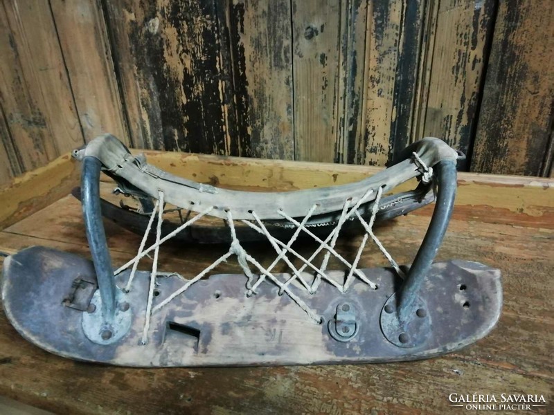 Saddle frame, wooden iron combination, with markings, maybe 1920s, 30s, for decoration