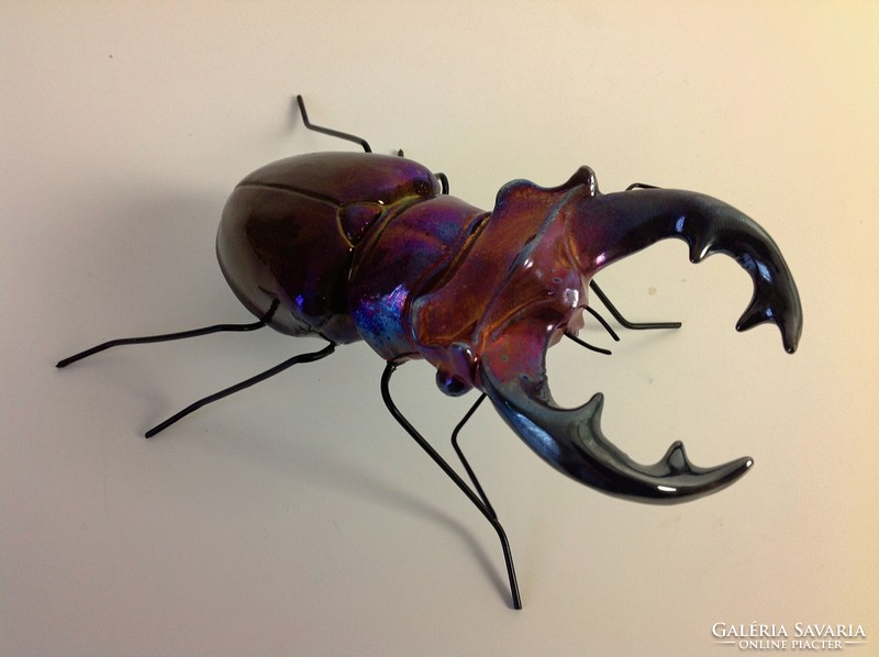 Molos Ferenc ceramic stag beetle - 18 cm.