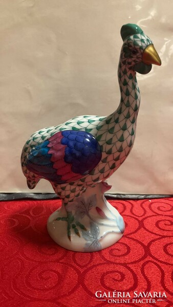 Herend, green scale-patterned guinea fowls! 15.5 Cm!!