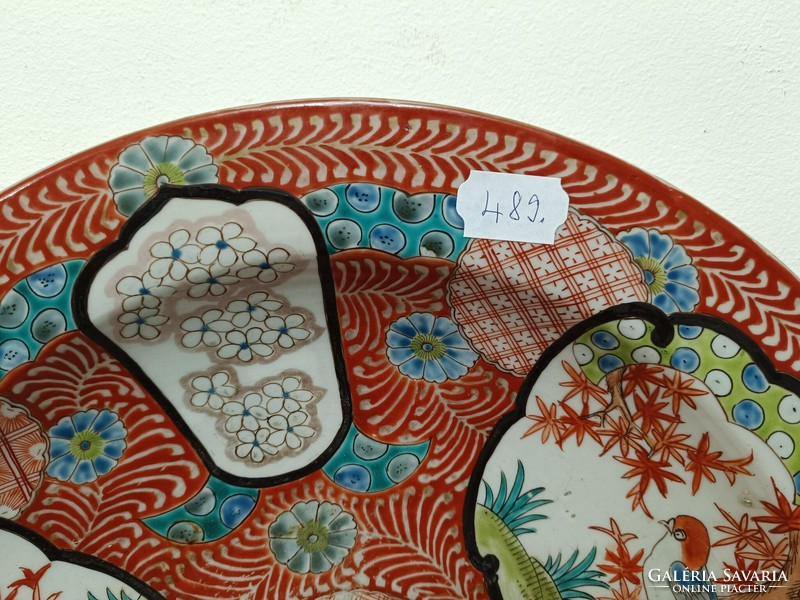 Antik nagy Japán porcelán imari madár mintás tányér 489 8257