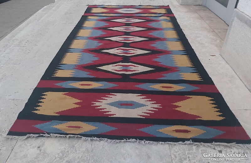Large old Toronto rug woven kelim rug 112 x 230 cm
