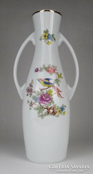 1P853 large raven house bird of paradise porcelain vase 36 cm