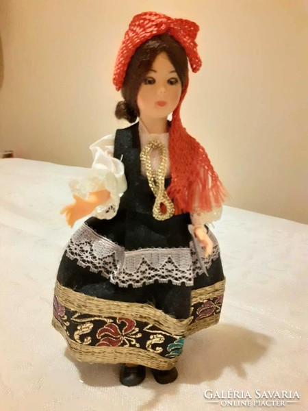 Italian doll in traditional costume worn in the Emilia-Romagna region