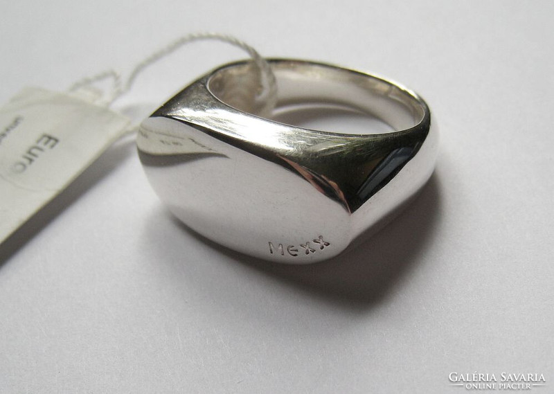 Extra fényes, ezüst Mexx pecsét gyűrű, címkés, új!