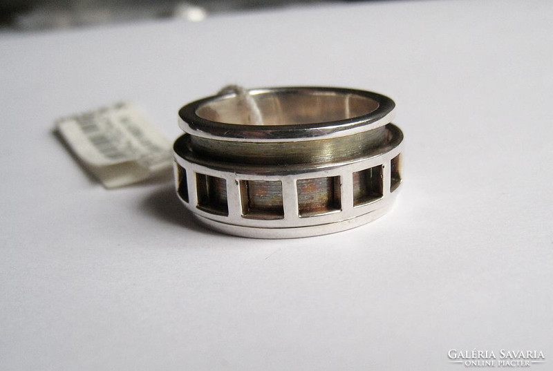 Forgatható, széles ezüst Mexx gyűrű, címkés, új!