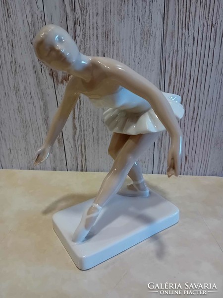 Nagyon ritka Royal Dux csehszlovák porcelán art deco balerina figura
