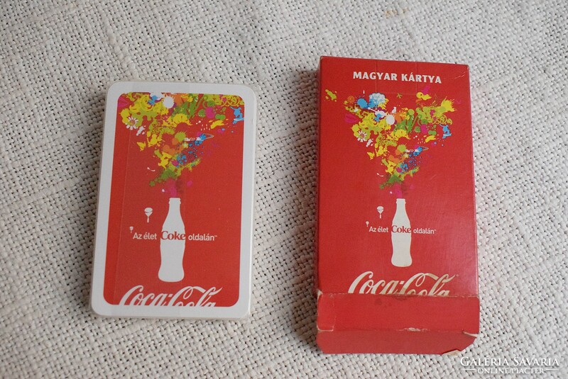 Coca Cola magyar kártya , Offset zrt , 9 x 6 cm játék bontatlan pakli , csomag I.