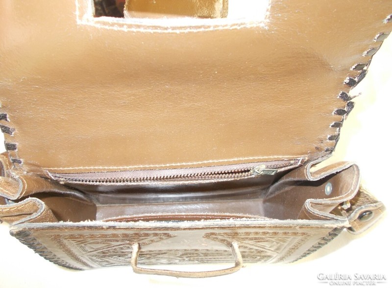 Domború mintás bőr táska táska,retikül amerikai őslakos mintával