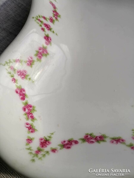 Serving bowl with rose garland decor
