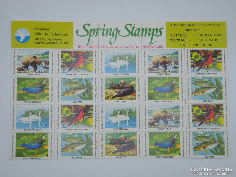 Uk0055 Canada Wildlife Stamps Spring Issue