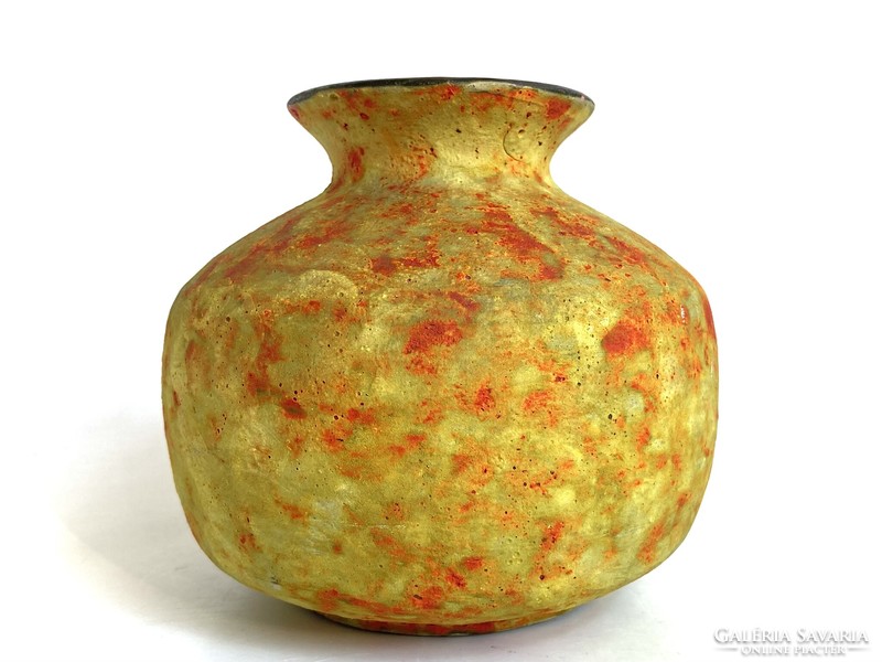 Iparművészeti matt mázas kő hatású kerámia váza
