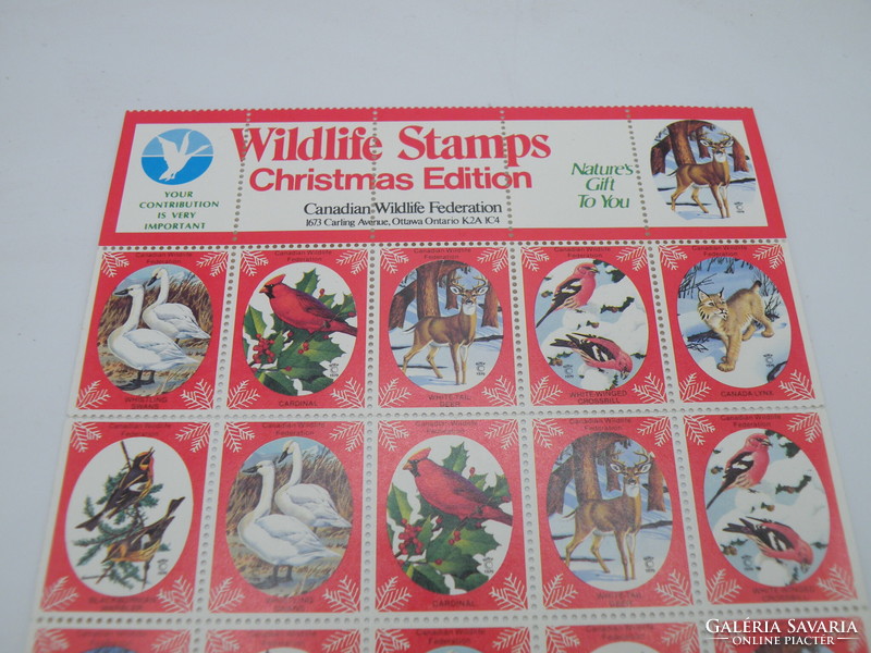 UK0054  1977 Kanada Vadvilág bélyegek karácsonyi kiadás