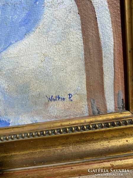 Walter P. szignóval olaj, vászon festmény, 51 x 71 cm-es. 0187