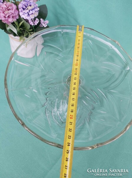 Beautiful glass pedestal serving cake stand fruit stand rustic midcentuey modern home decoration