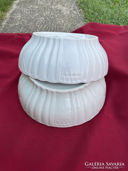 Beautiful Zsolnay white porcelain dumpling bowl bowls stew soup bowl nostalgia piece