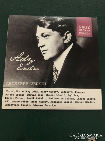 Nagy magyar költők CD Ady Endre legszebb versei Elmondják: Bessenyei Ferenc,Latinovics Zoltán