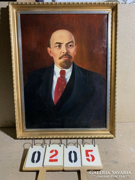 Lenin portré, olaj, vászon festmény, 80 x 60 cm-es. 0205
