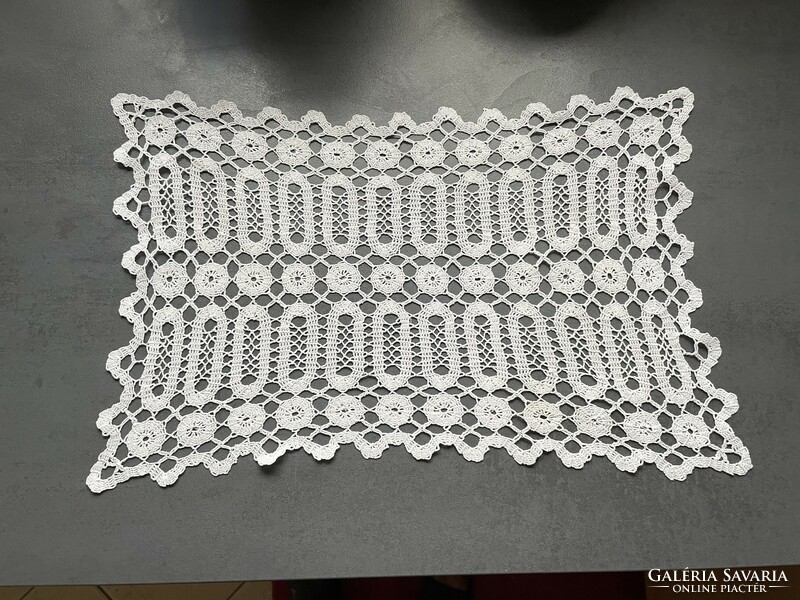 Delicate crochet tablecloth, handwork, lace 45*29 cm